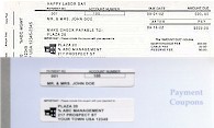 Breakout Style Payment Coupon Books