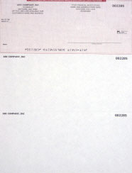 Laser Computer Check Positioned At The Top Without Lines