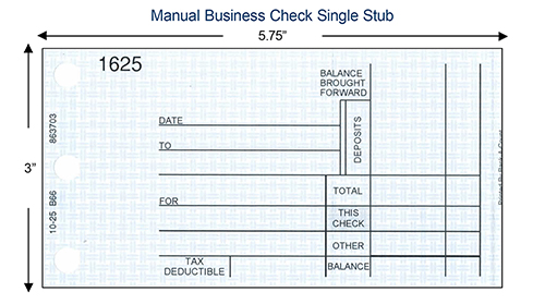 Manual check single stub example