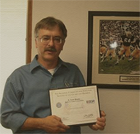 Scott Blanke with a signed Statement of Support