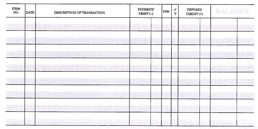 Transaction Register