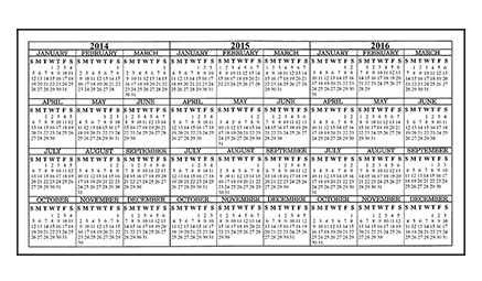 Checkbook Register Calendar