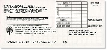 Standard Deposit Tickets