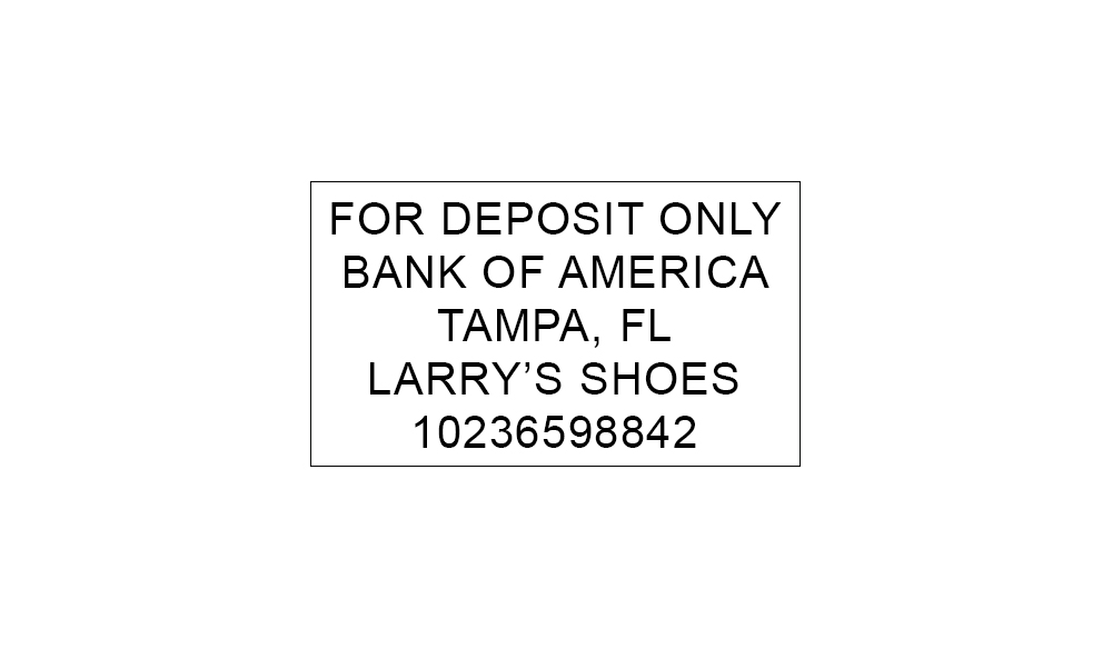 Endorsement Stamps for Checks Medium