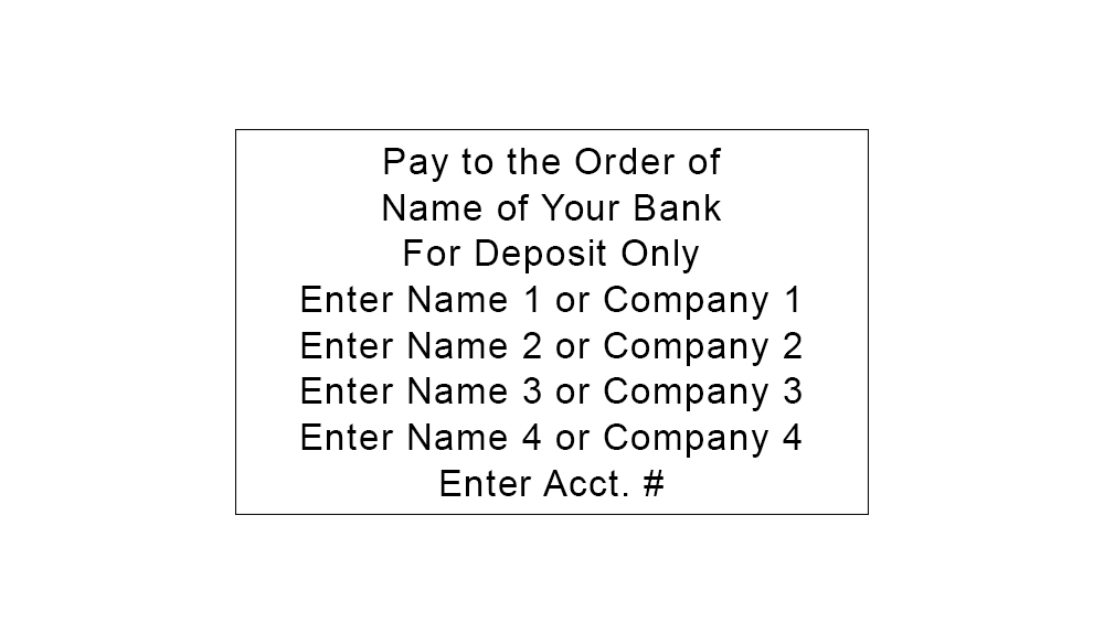 Large Endorsement Stamps